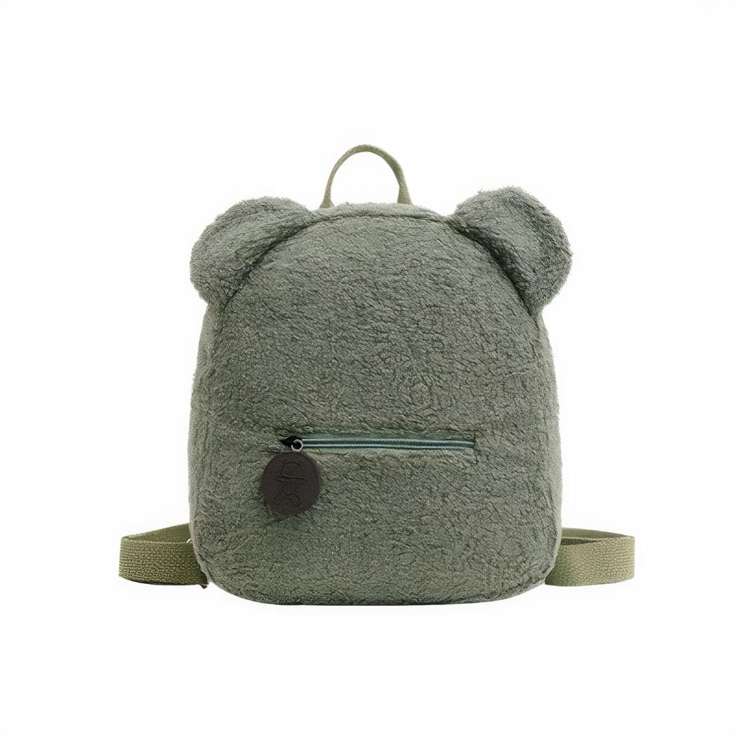 Sac à dos d'école en molleton pour enfant - vert