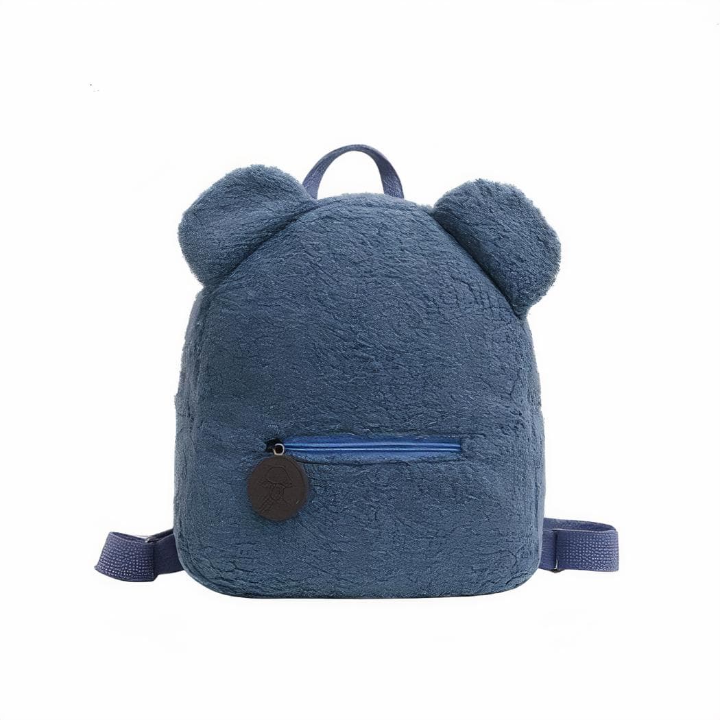Sac à dos d'école en molleton pour enfant - bleu
