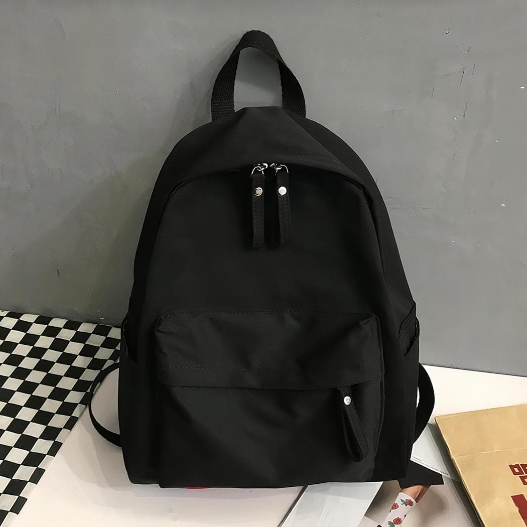 Sac à dos anti-vol en toile - noir