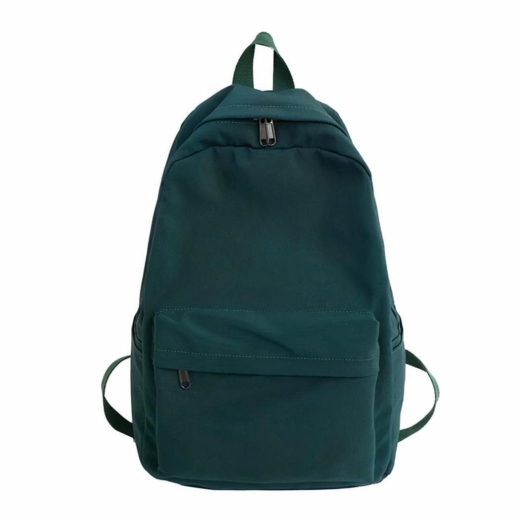 Sac à dos tendance couleur unie pour l'école - vert