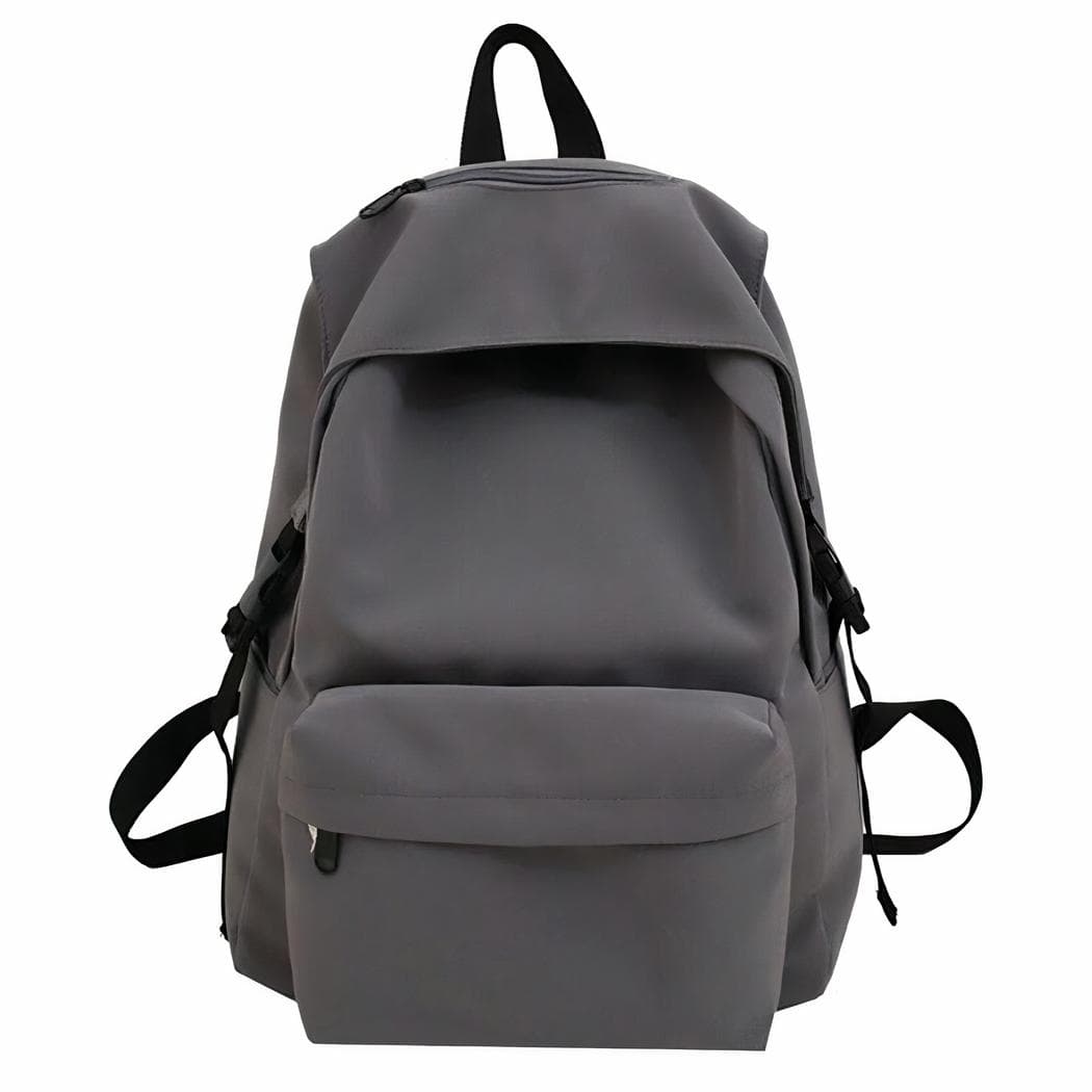 Sac à dos style décontracté en tissu doux - gris