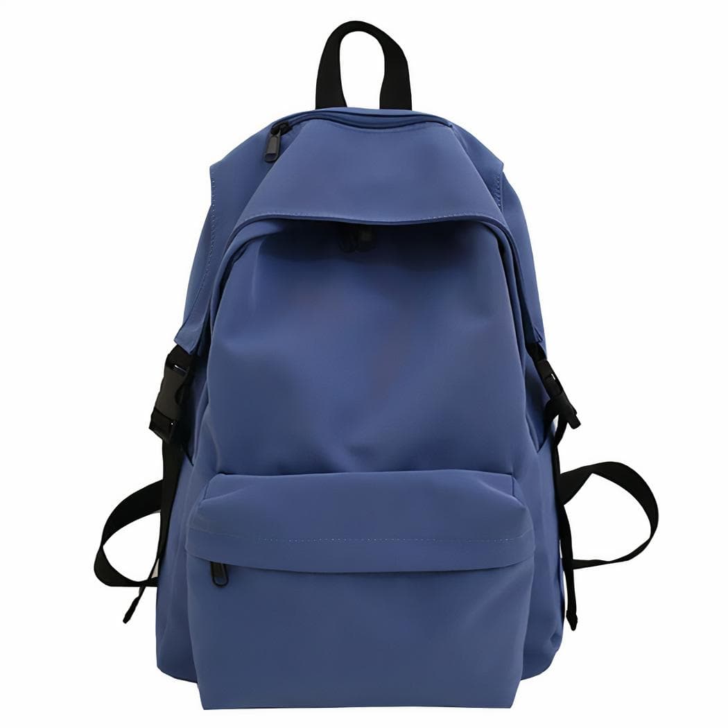 Sac à dos style décontracté en tissu doux - bleu