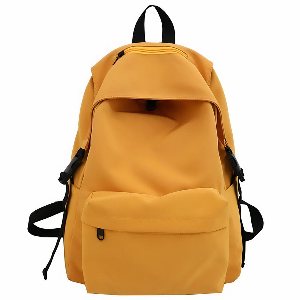Sac à dos style décontracté en tissu doux - jaune