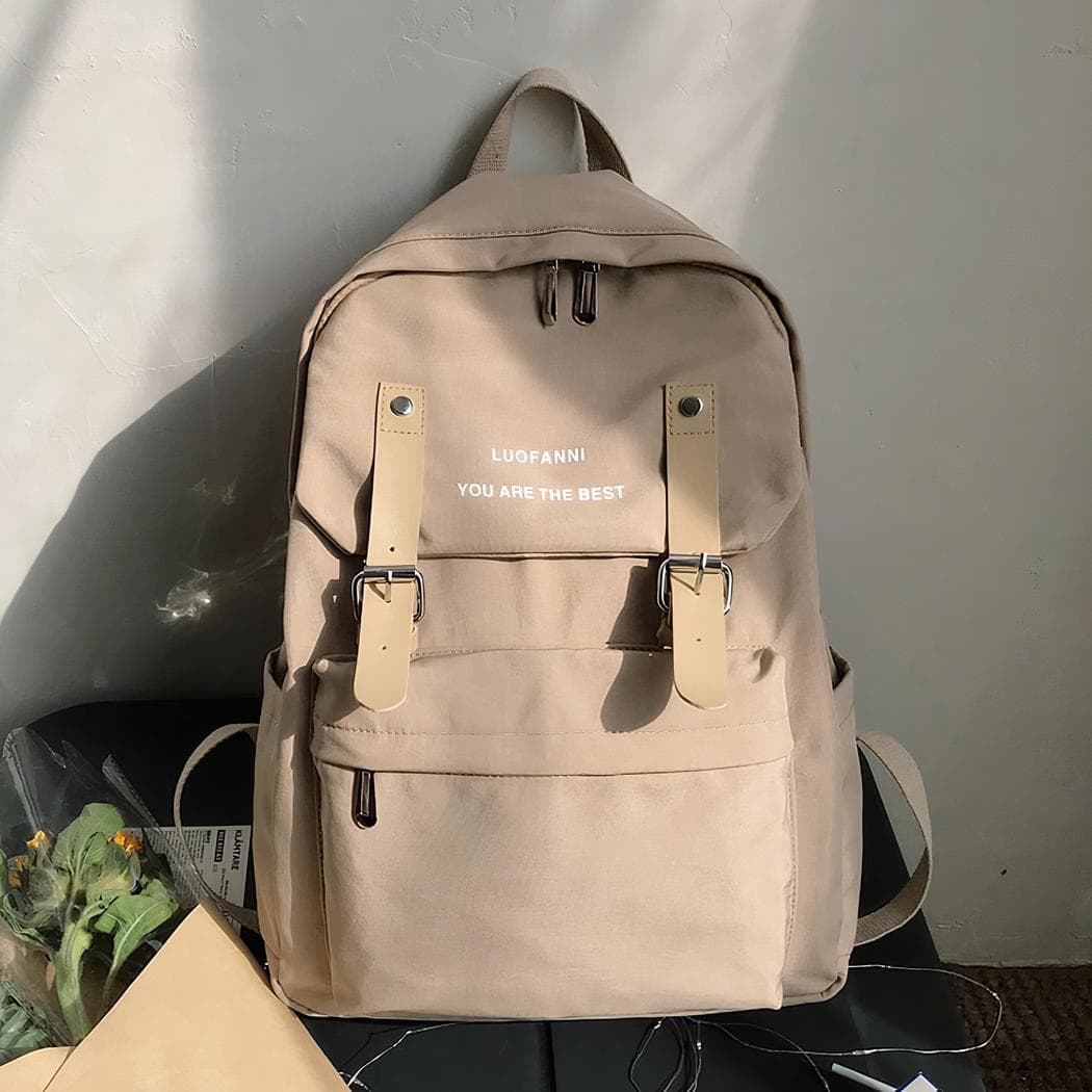Sac à dos nouvelle tendance adolescent - beige