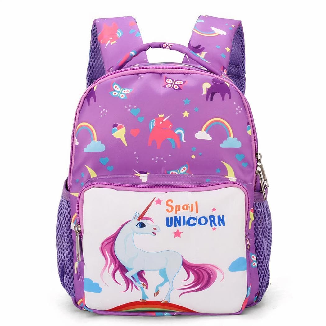 Sac à dos pour fille avec motif licorne - violet