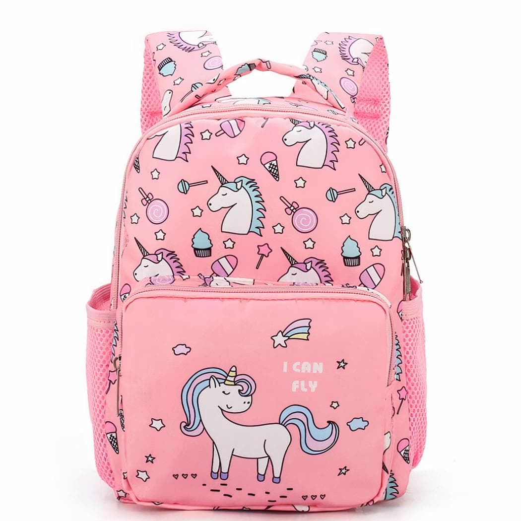 Sac à dos pour fille avec motif licorne - rose