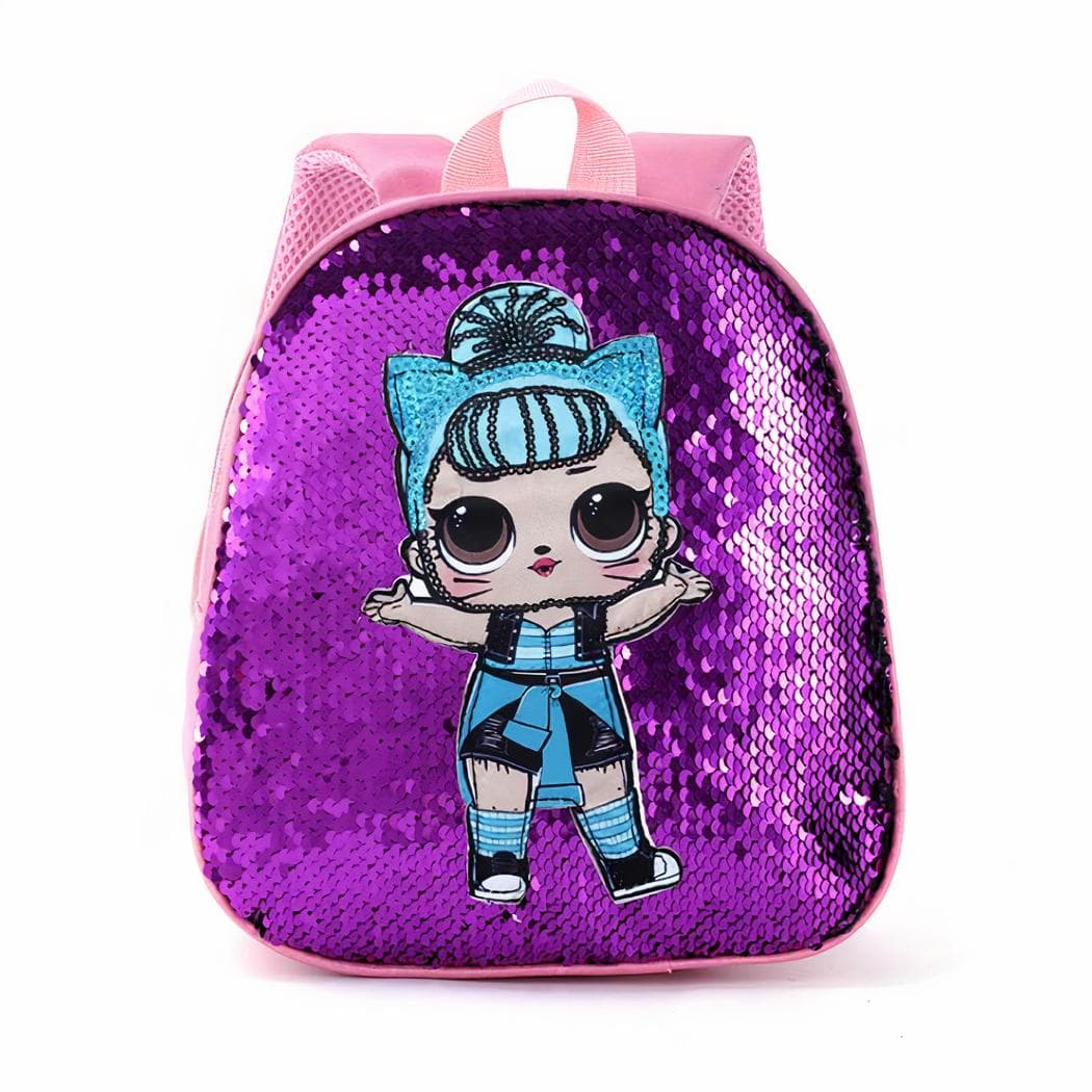 Sac à dos enfant motif LOL Suprise - violet