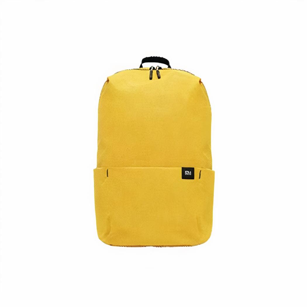 Sac à dos couleur unie style urbain - jaune