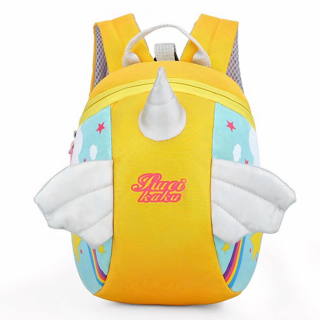 Sac à dos enfant en forme de licorne - jaune