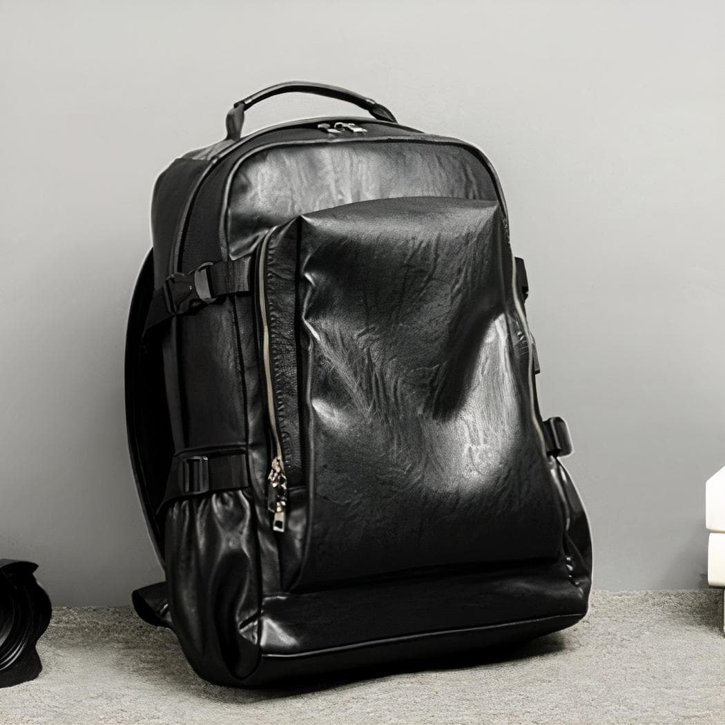 Sac à dos de voyage rétro - noir