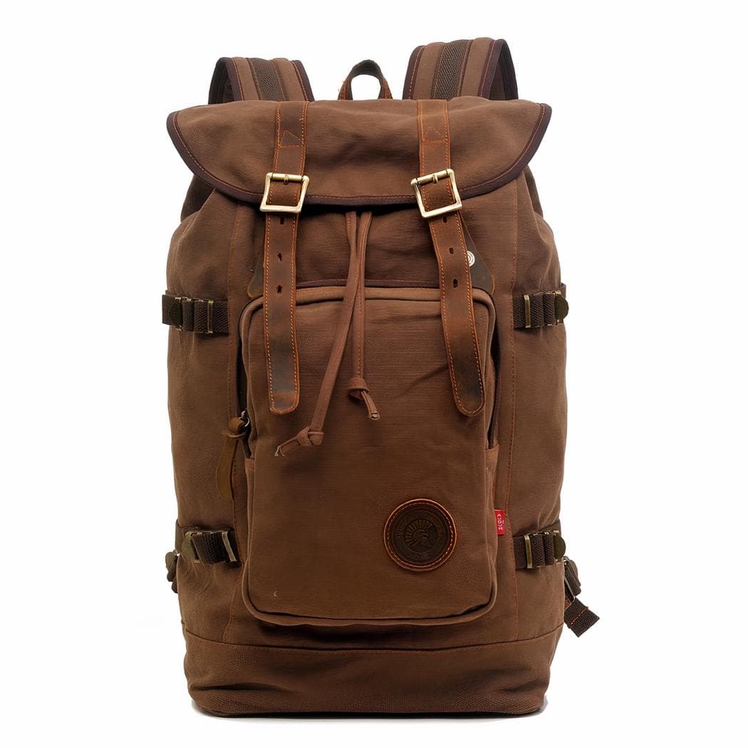 Sac à dos vintage multifonctionnel - marron