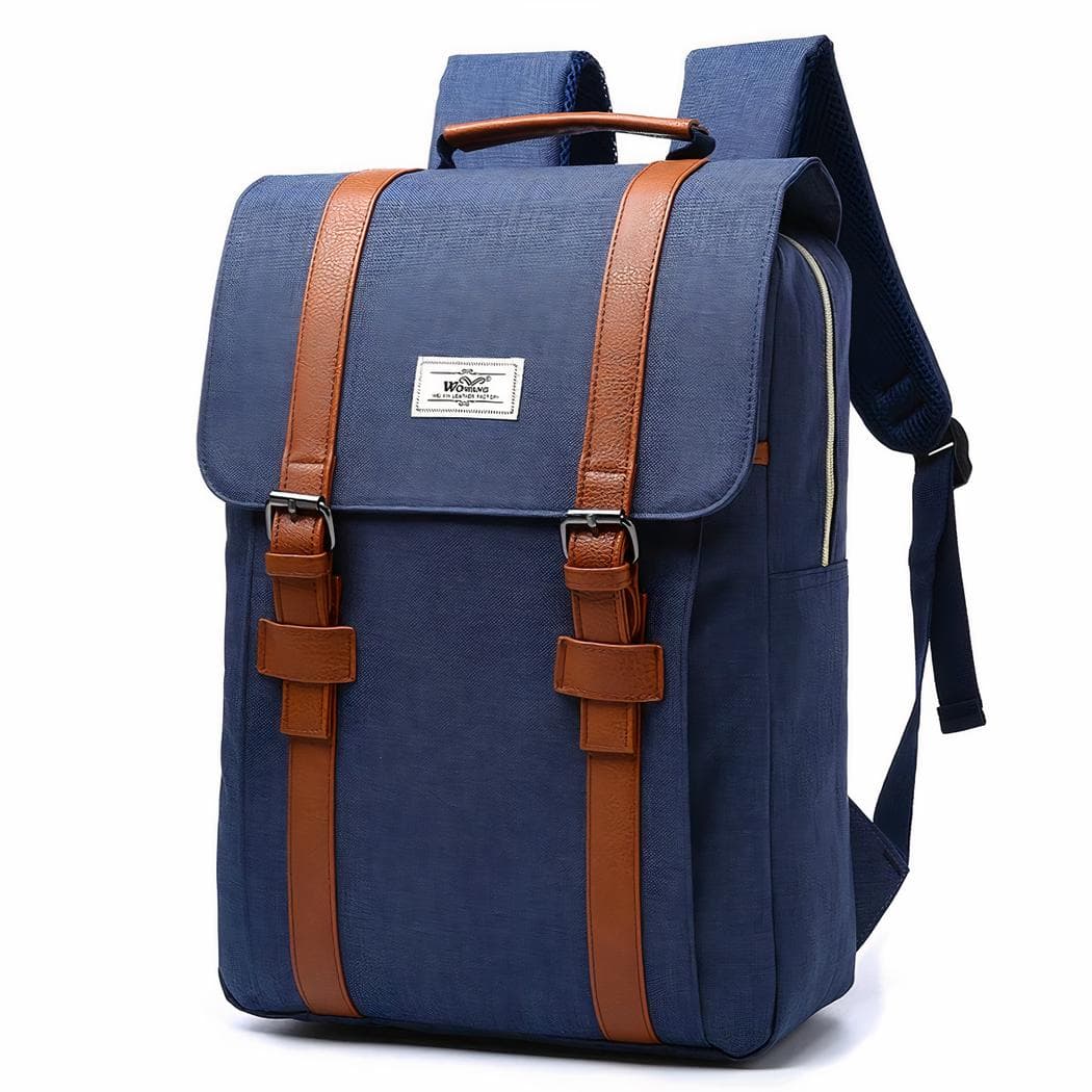 Sac vintage en toile - bleu