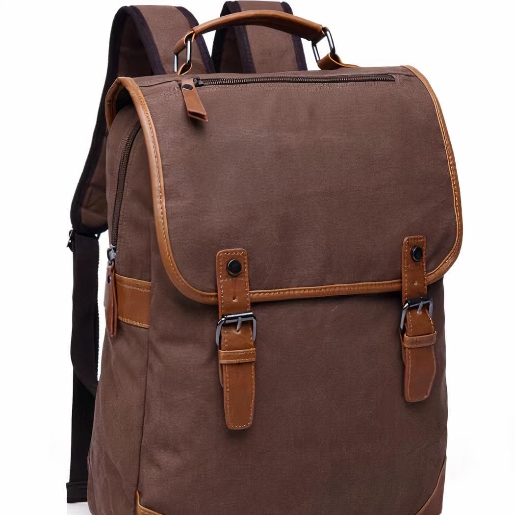 Sac à dos vintage en toile pour homme - marron
