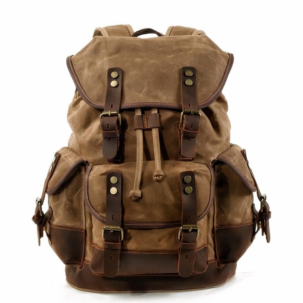 Sac à dos à sacoche vintage - beige