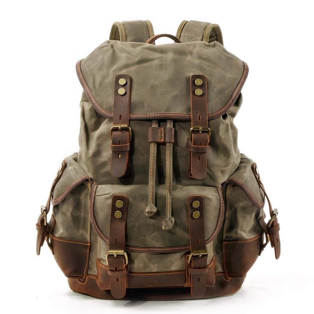 Sac à dos à sacoche vintage - vert