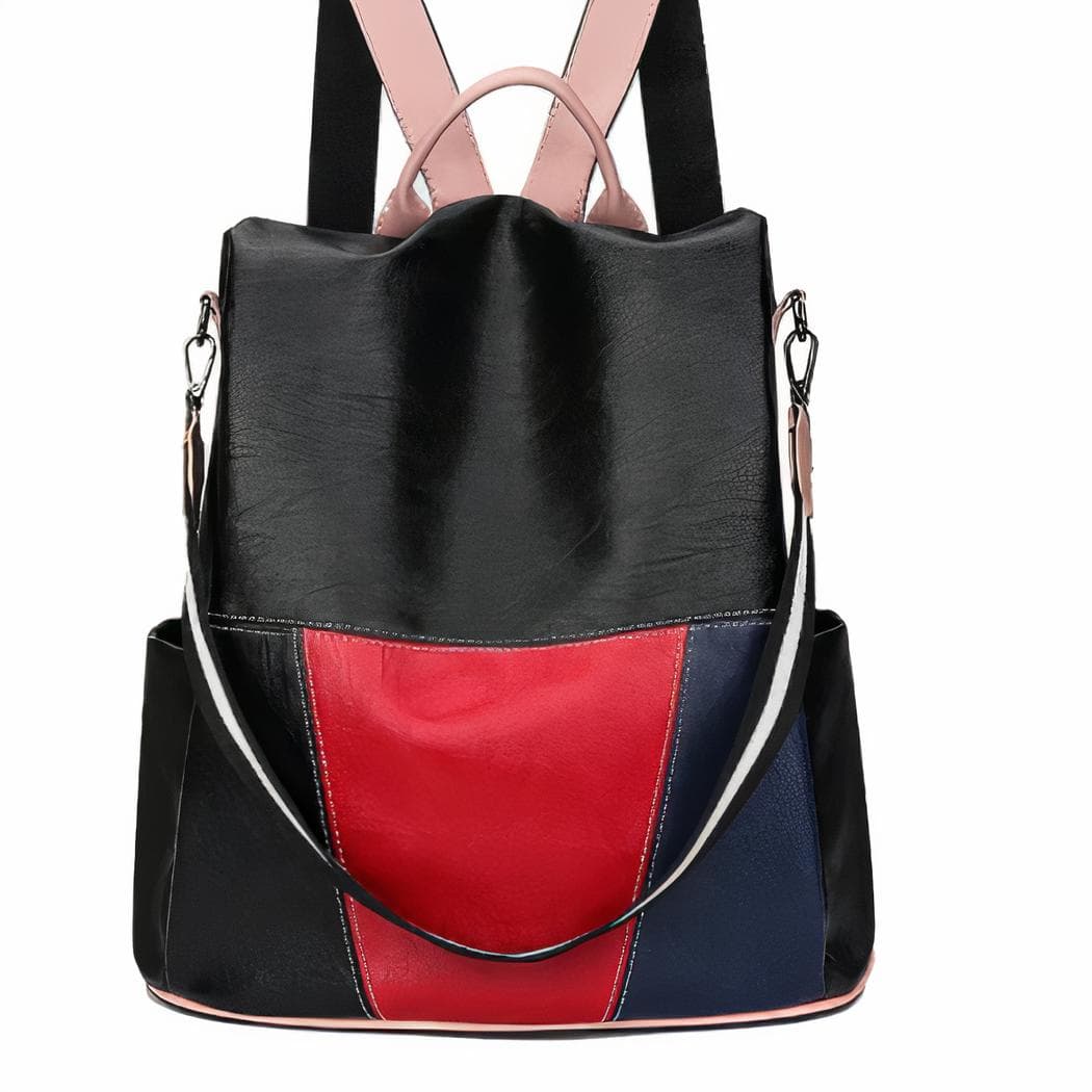 Sac à dos élégant pour femme en similicuir - noir