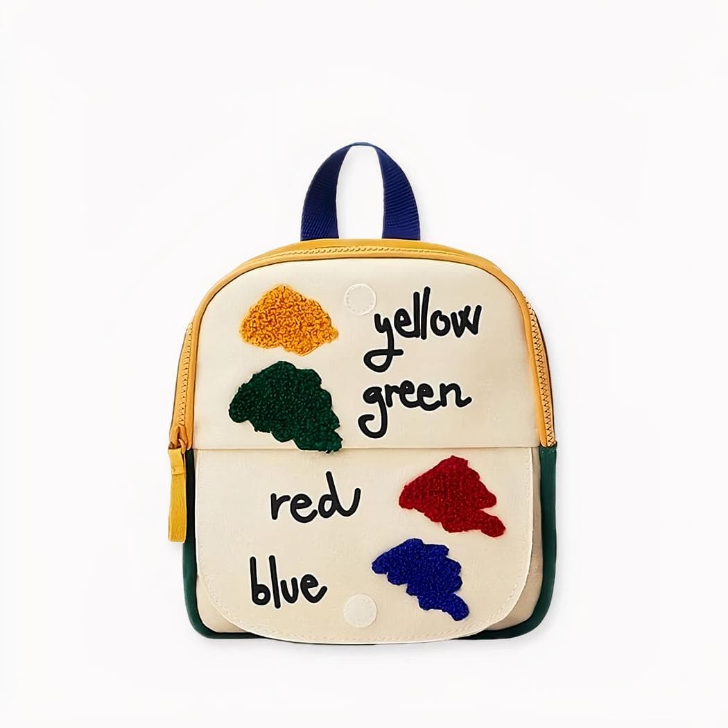 Petit sac à dos coloré avec un effet de livre