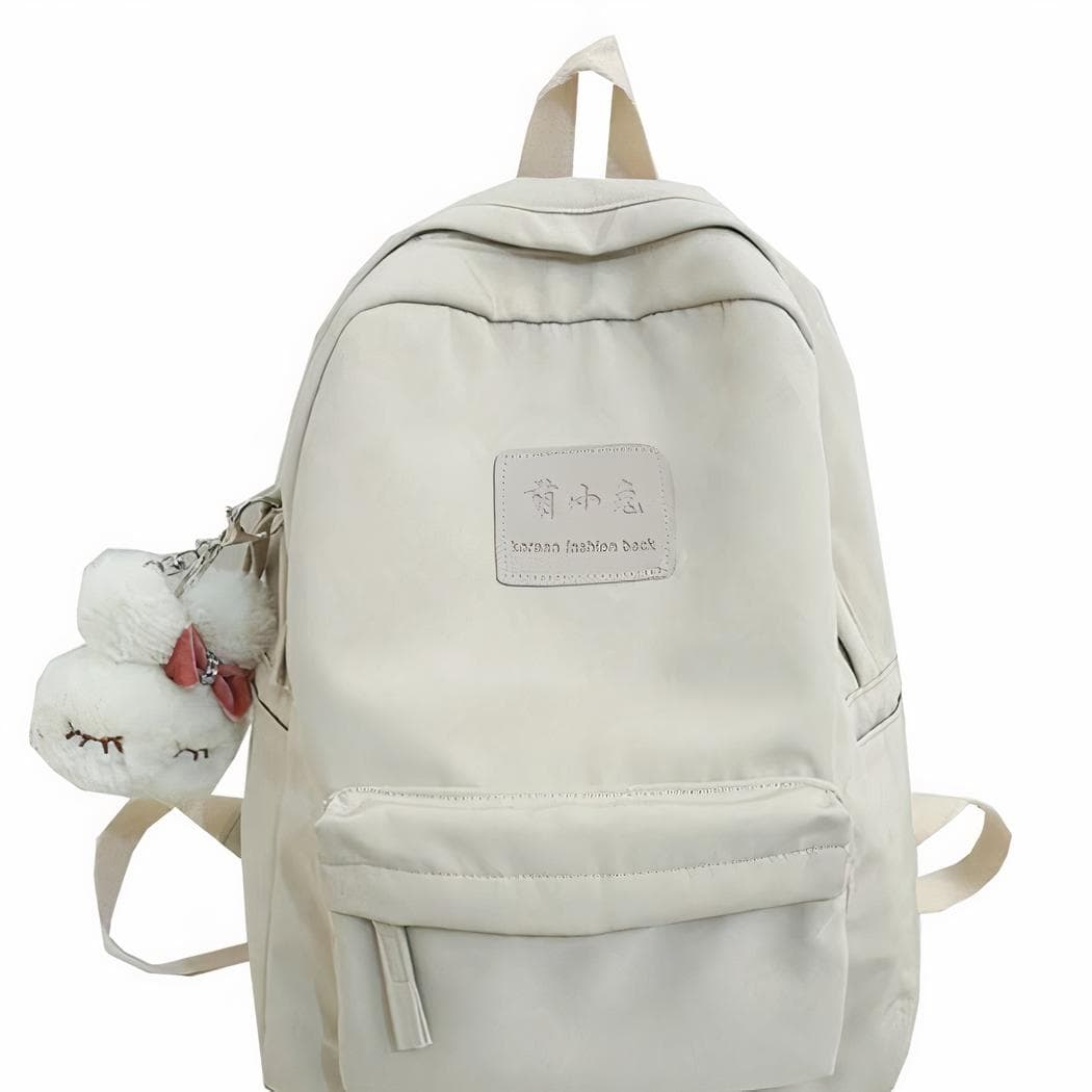 Sac à dos imperméable en nylon pour ado - blanc
