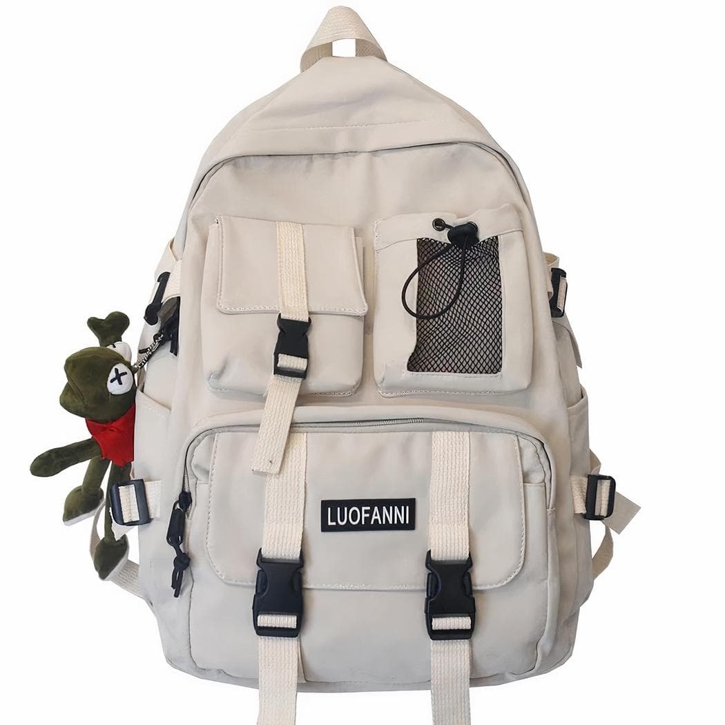 Sac à dos de voyage tendance - blanc