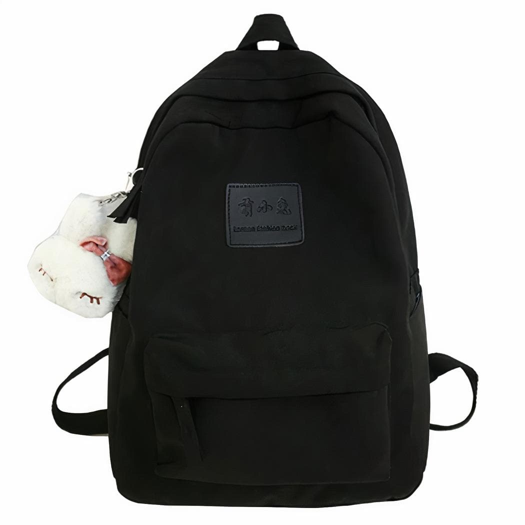 Sac à dos imperméable en nylon pour ado - noir