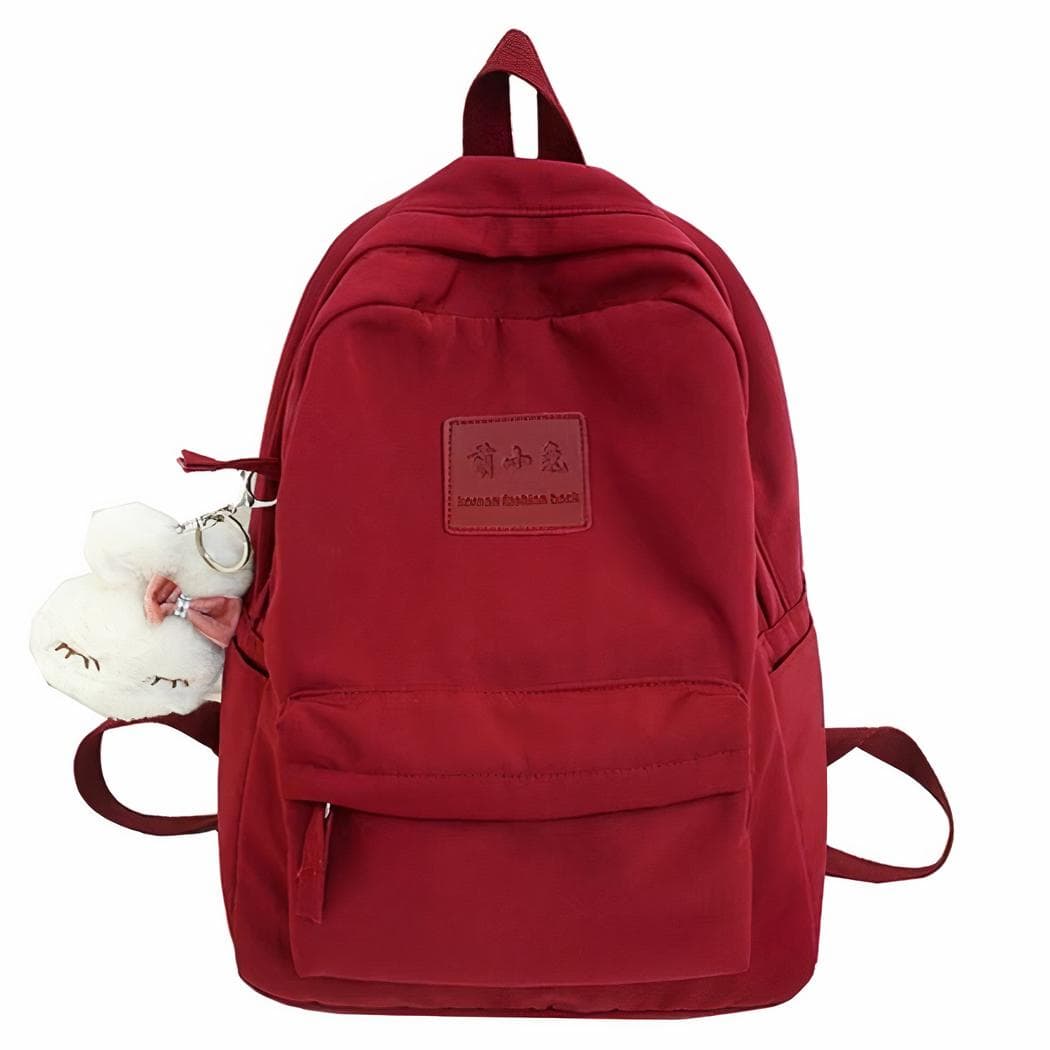 Sac à dos imperméable en nylon pour ado - rouge