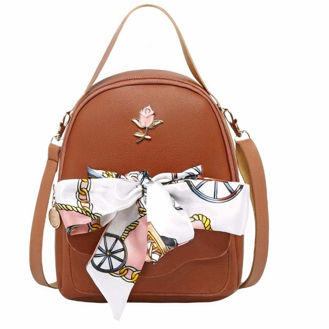Mini sac à dos femme style coréen - marron