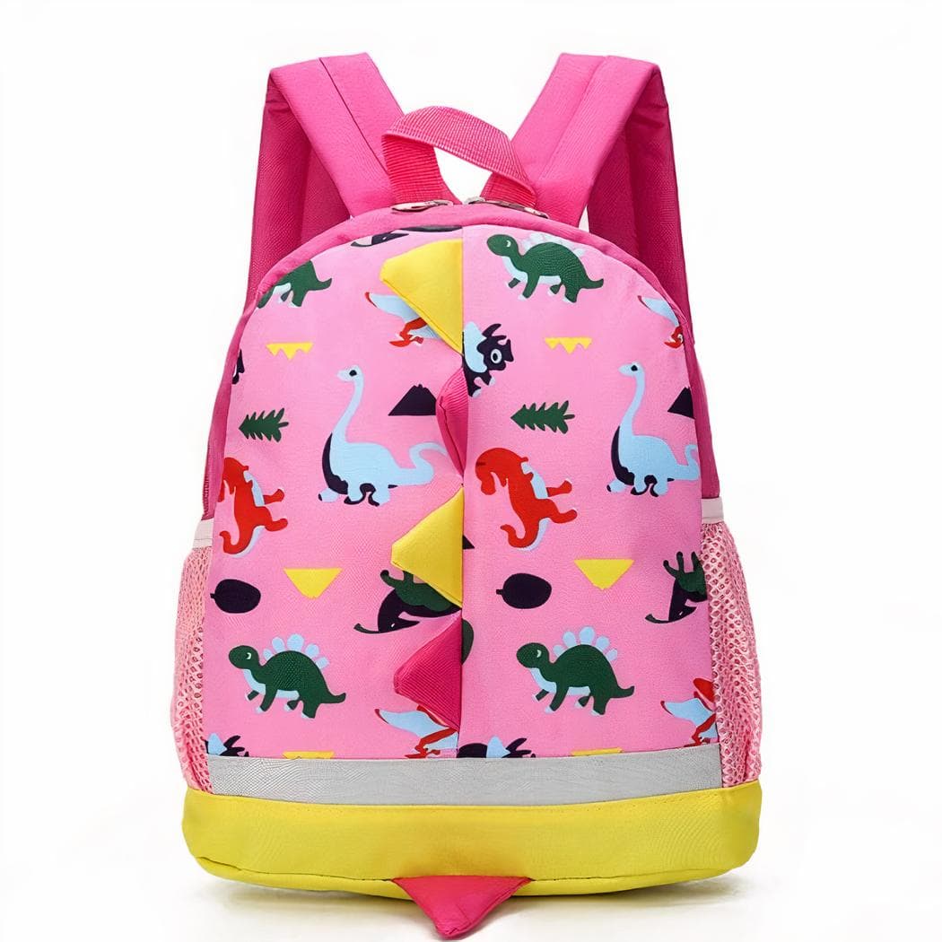 Sac à dos enfant avec imprimé dinosaure - rose