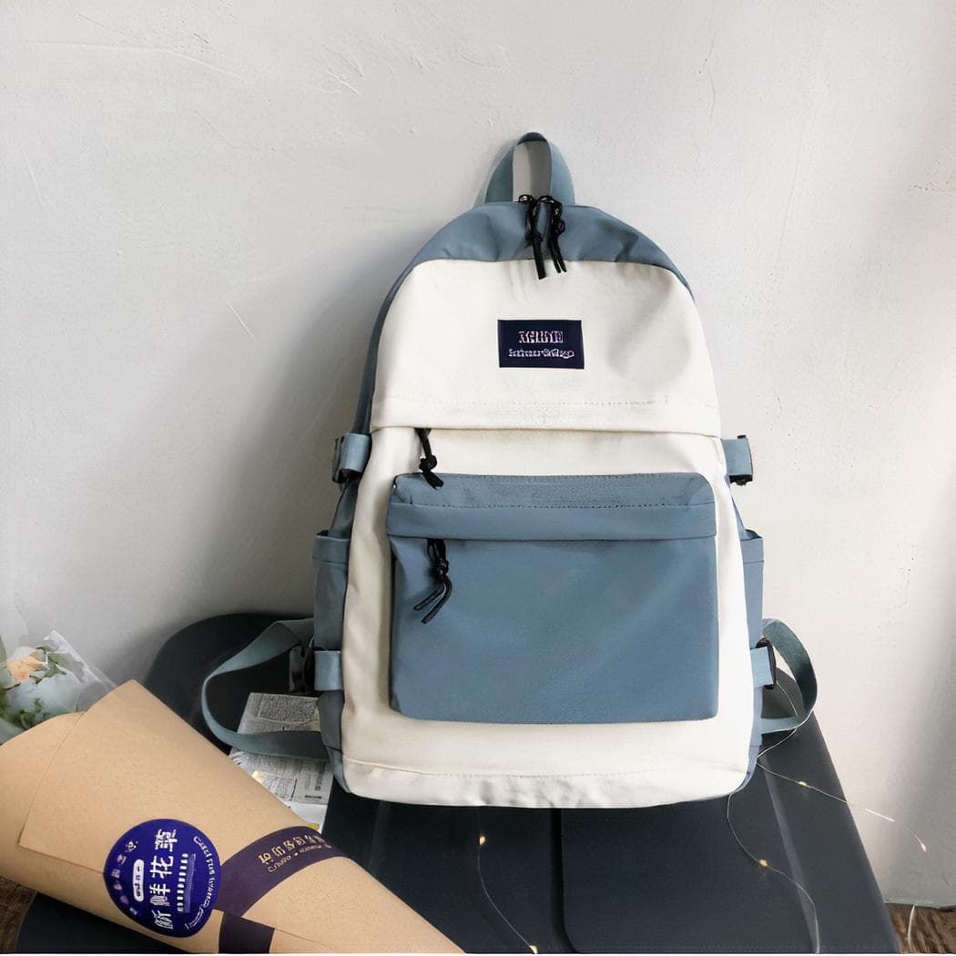 Sac à dos grande capacité pour adolescentes - bleu
