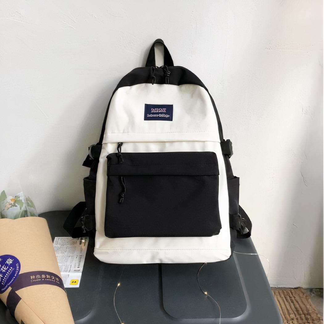 Sac à dos grande capacité pour adolescentes - noir