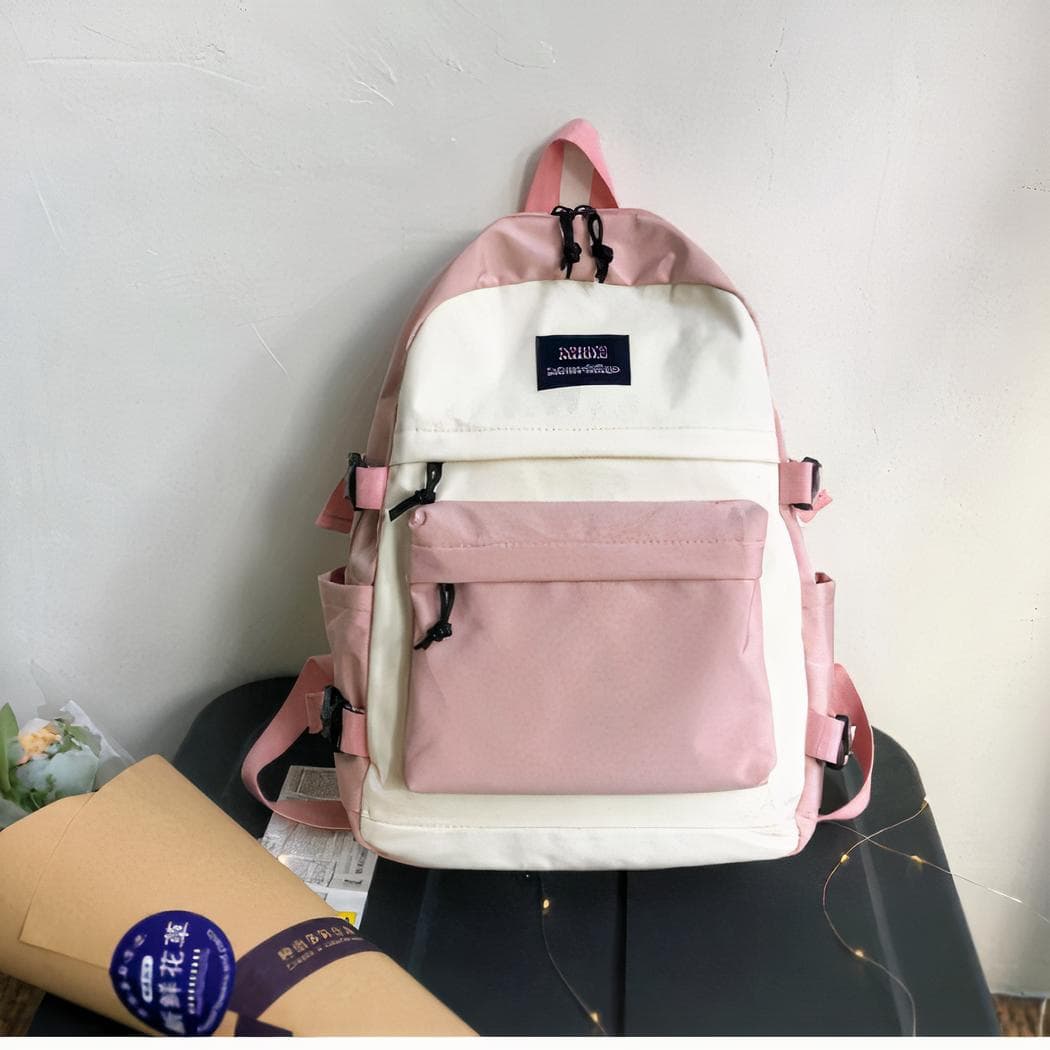 Sac à dos grande capacité pour adolescentes - rose