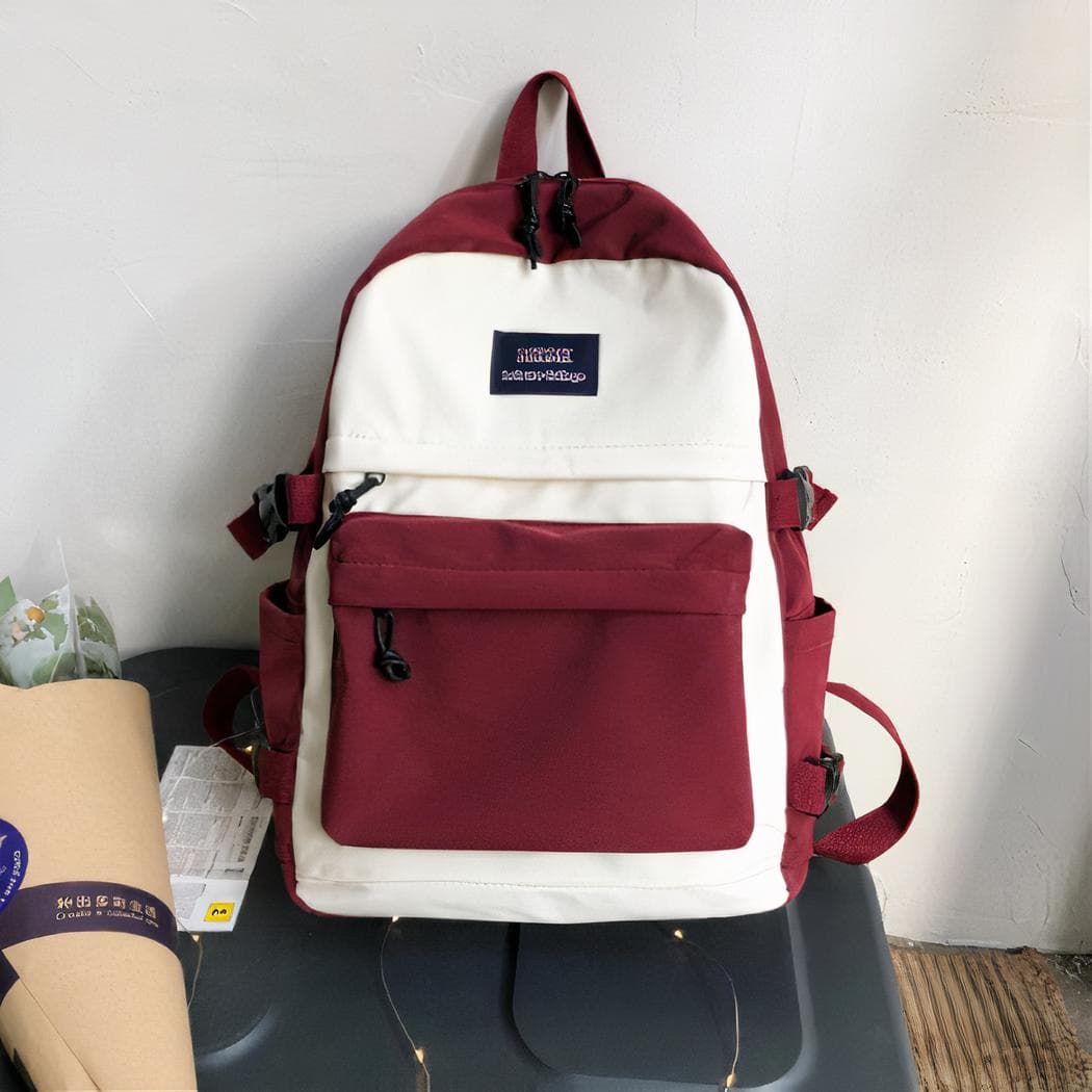 Sac à dos grande capacité pour adolescentes - rouge