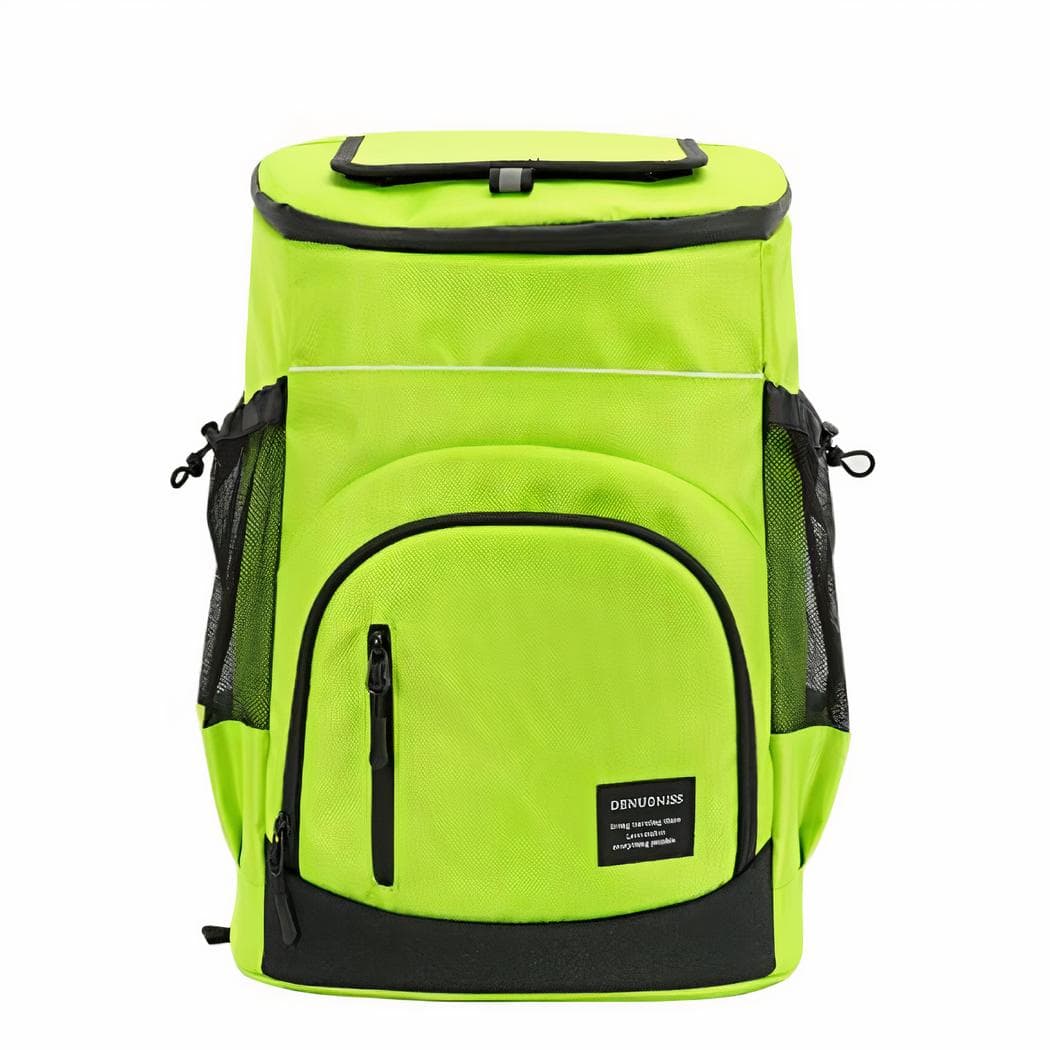 Sac à dos isotherme couleur unie avec glacière - vert