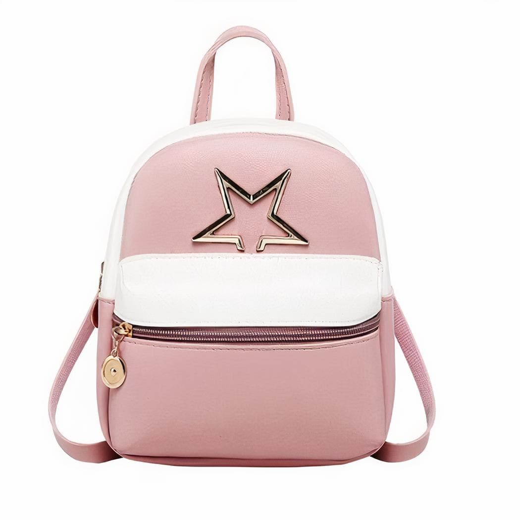Mini sac à dos femme en similicuir - rose