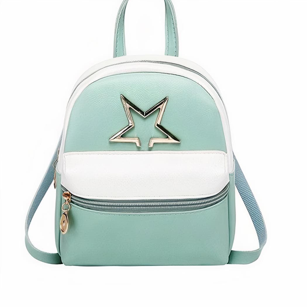 Mini sac à dos femme en similicuir - vert