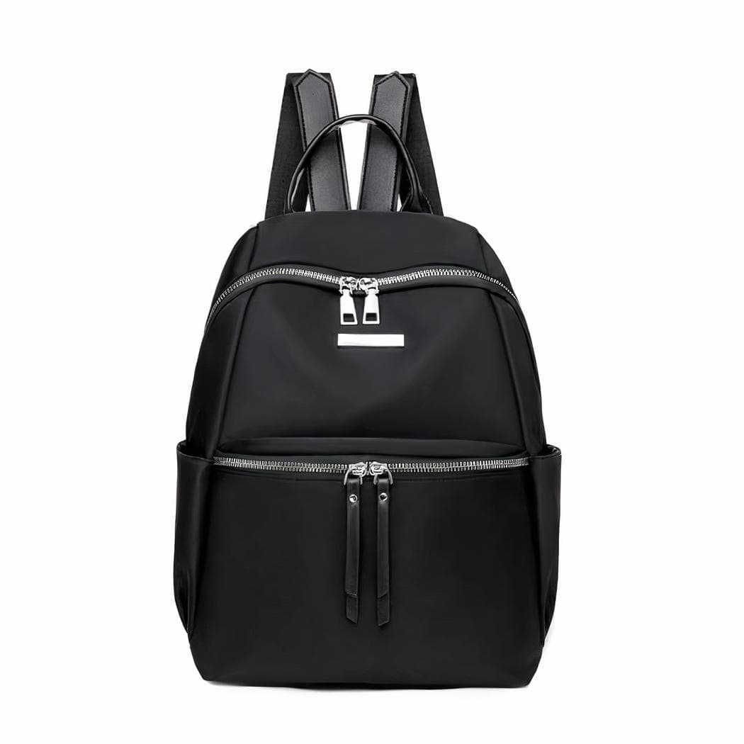 Sac à dos femme vintage couleur unie - noir