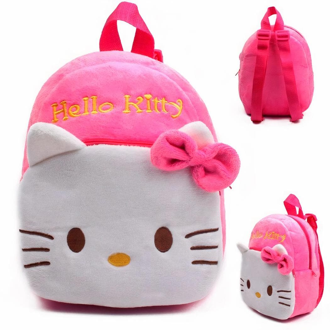 Sac à dos en peluche Hello Kitty pour enfants - rose-fonce
