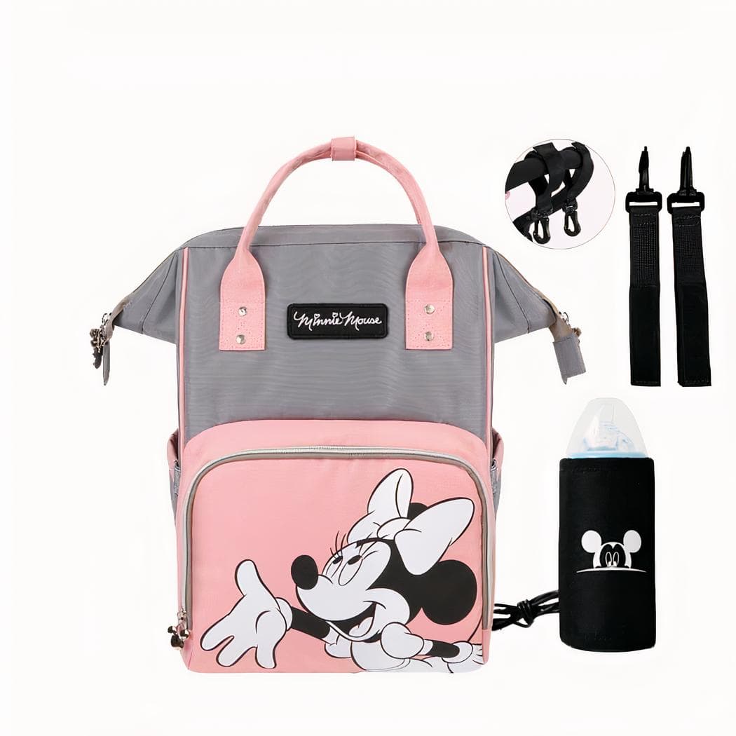 Sac à dos à langer de Disney Mickey et Minnie - rose
