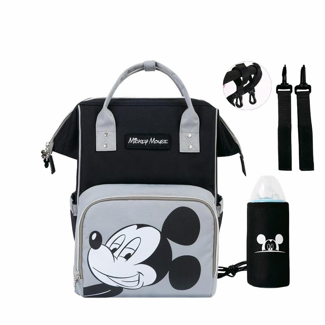 Sac à dos à langer de Disney Mickey et Minnie - gris