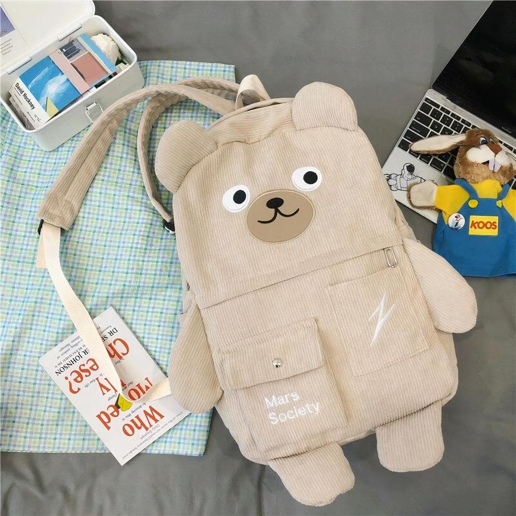 Sac à dos voyage ours kawaii - blanc