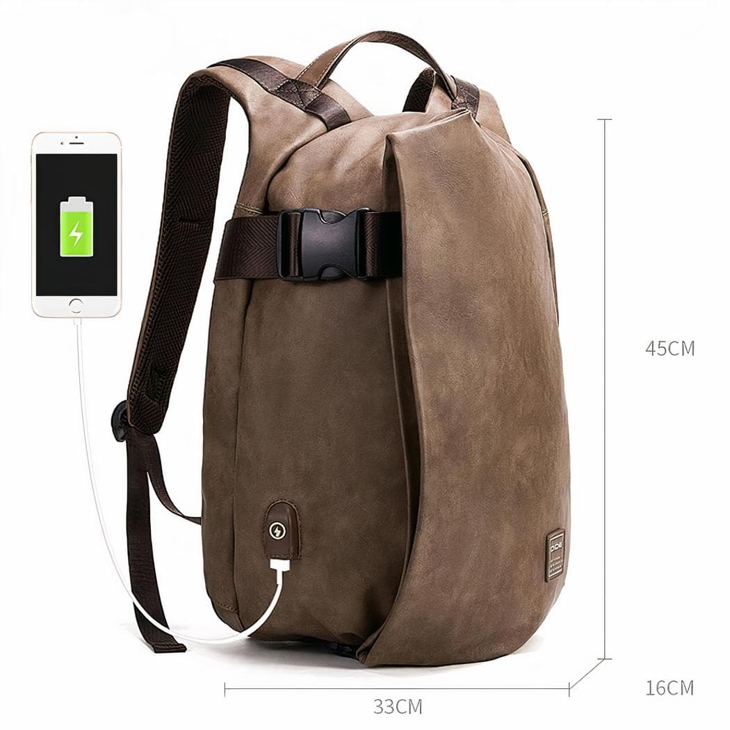 Sac à dos spécial ordinateur 15 pouces - marron
