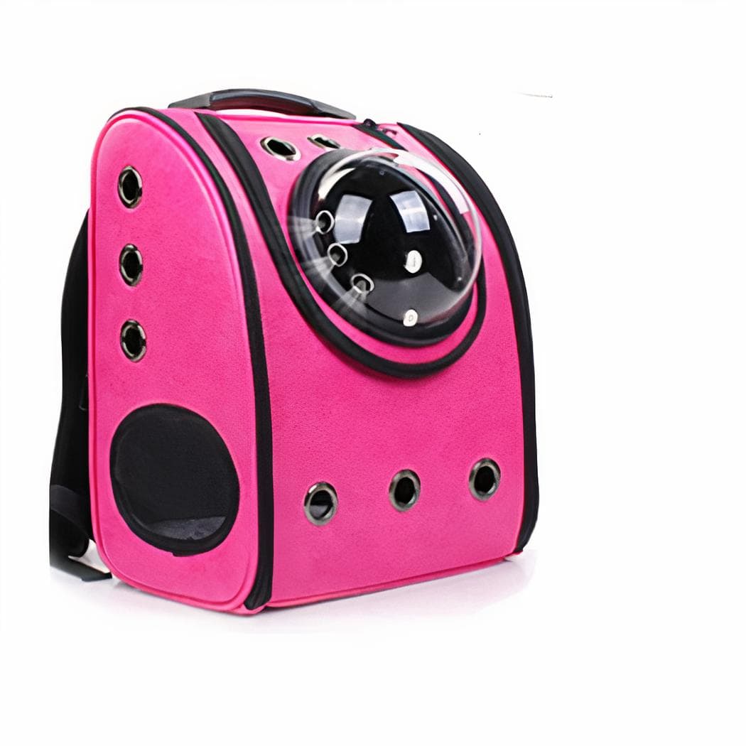 Sac à bulle de voyage vintage pour animaux de compagnie - rose-fonce