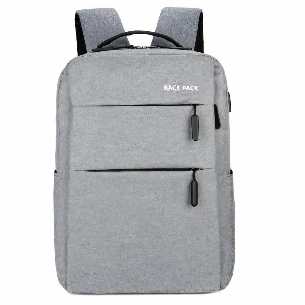 Sac à dos d'ordinateur multipoche gris - gris