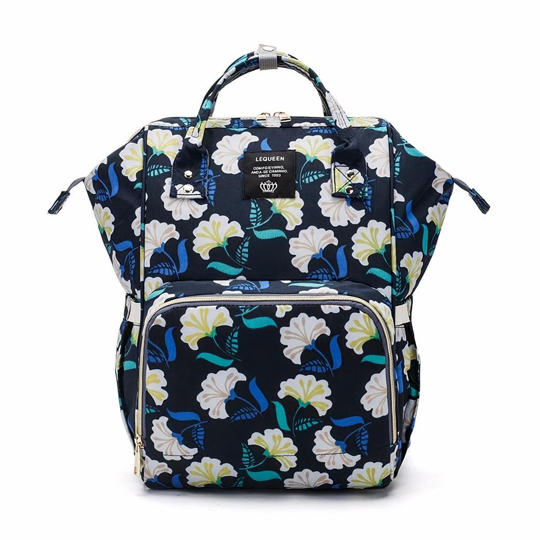 Sac à langer au look rétro - bleu-fonce