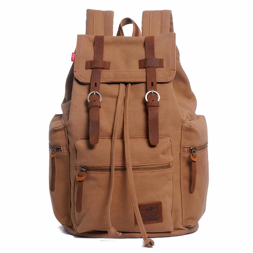 Sac à dos en toile pour homme - beige