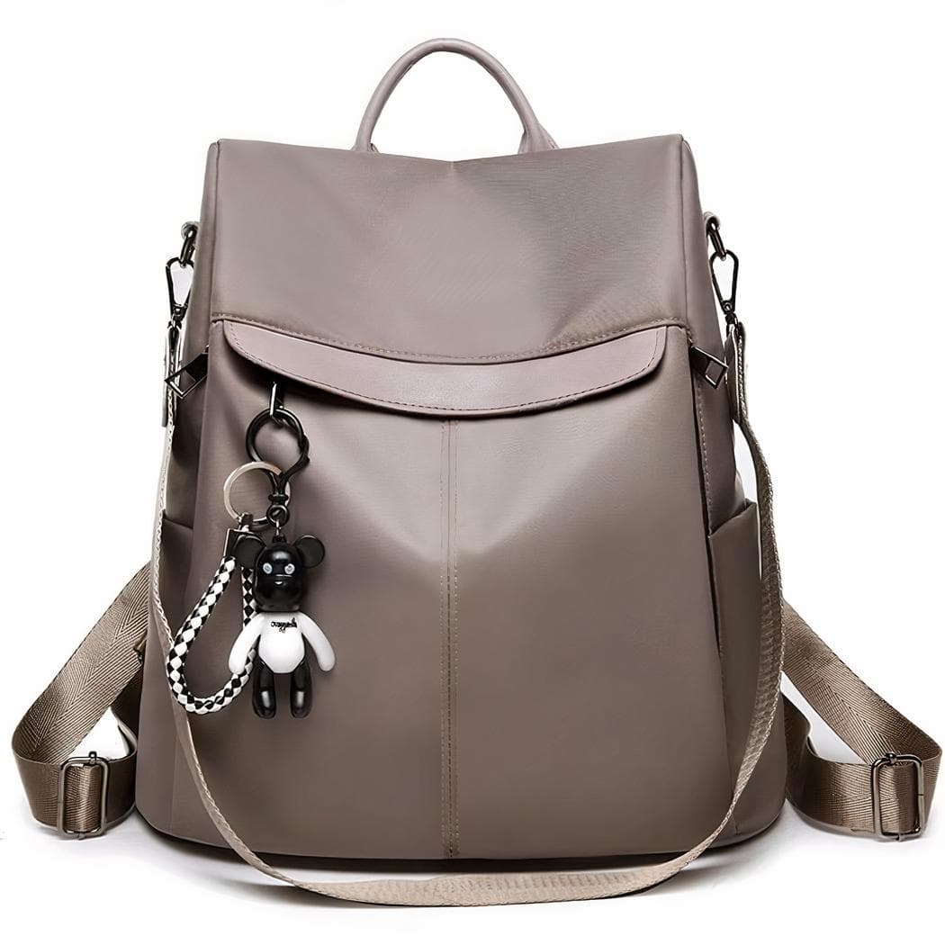 Sac à dos élégant femme sobre et intemporel - gris