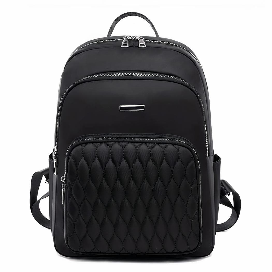 Sac à dos en tissu doux et matière durable femme - noir