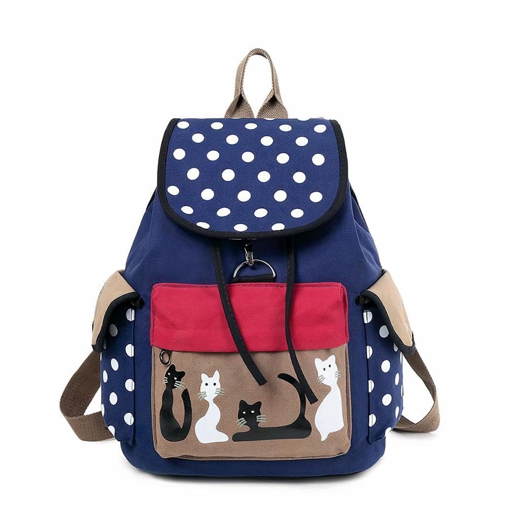 Sac à dos avec chats pour enfants - bleu