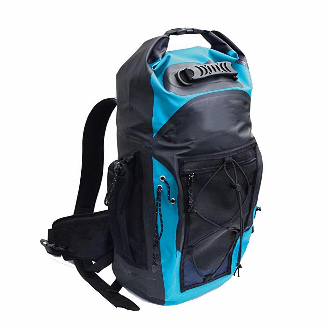 Sac à dos de randonnée étanche 30L avec sangle latérale souple - bleu