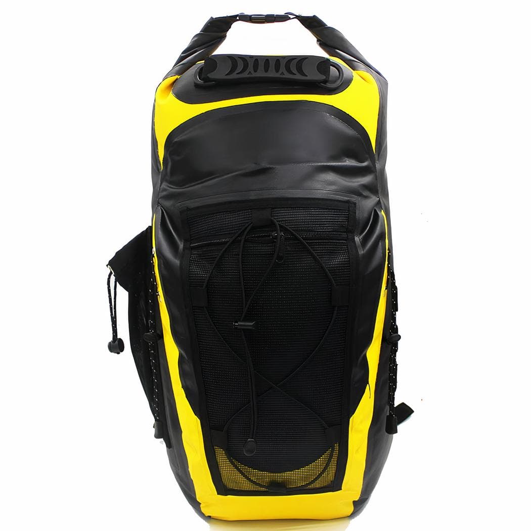 Sac à dos de randonnée étanche 30L avec sangle latérale souple - jaune
