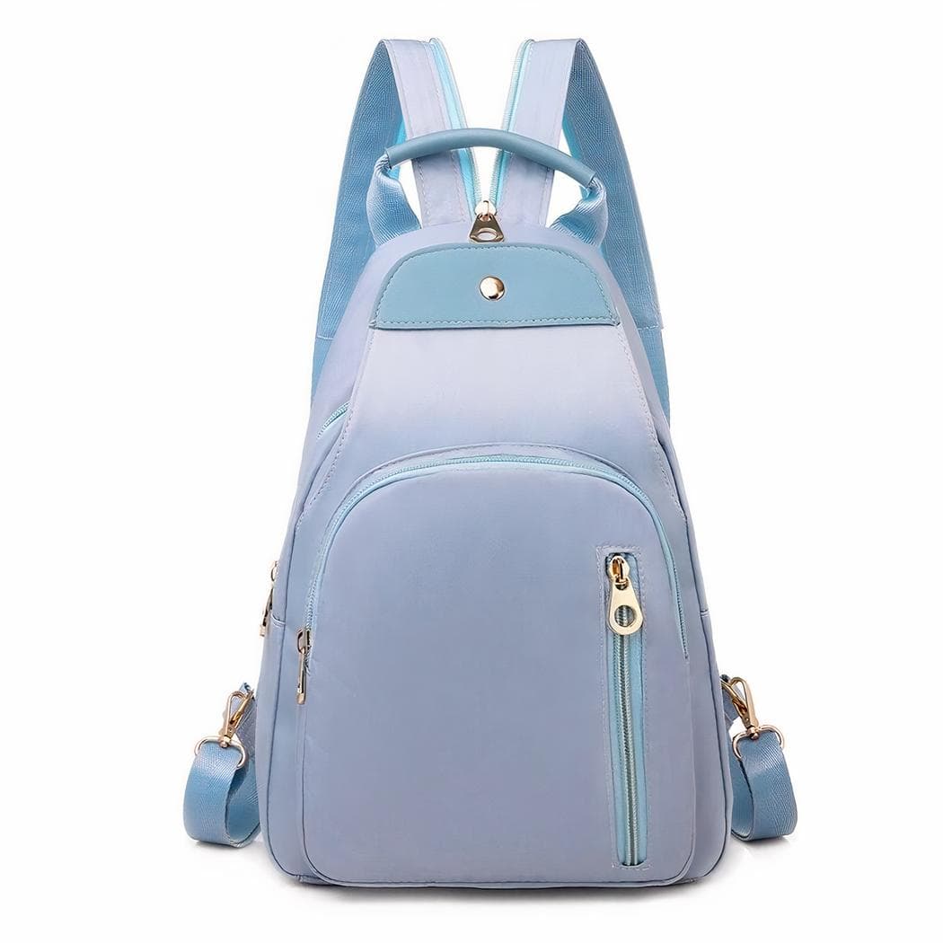 Sac à dos femme petit format en oxford - bleu